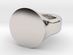 Seal Ring in Rhodium Plated Brass: Medium