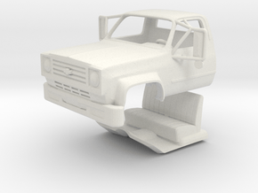 1/64 Chevy C65 cab with interior in White Natural Versatile Plastic
