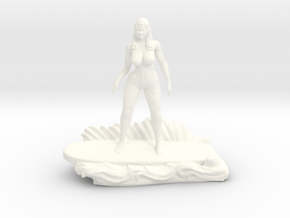 Nude Surfer Lady in White Processed Versatile Plastic