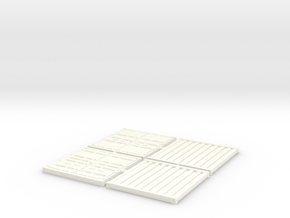 ISO Container End Panels in White Processed Versatile Plastic: 1:43.5
