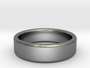 Straight Profile Ring in Polished Silver: 5 / 49