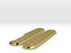 Victorinox 91mm Plus Scales linear in Natural Brass