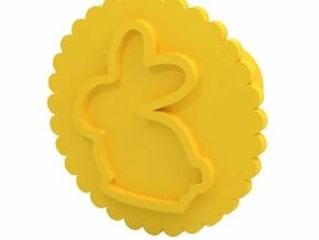 Stamp / Cookie stamp in Yellow Processed Versatile Plastic