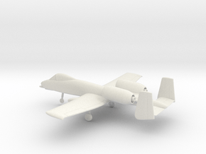 Fairchild Republic A-10 Thunderbolt II in White Natural Versatile Plastic: 1:64 - S