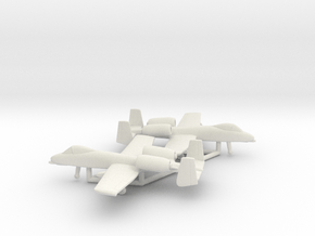 Fairchild Republic A-10 Thunderbolt II in White Natural Versatile Plastic: 1:285 - 6mm