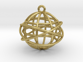 Unisphere.v2.one.mmscale in Natural Brass