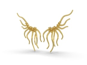 Ear cuff Tentacles Earring in 14k Gold Plated Brass