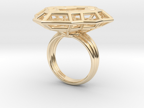 Weave Geometric Ring in 14k Gold Plated Brass: 4.5 / 47.75