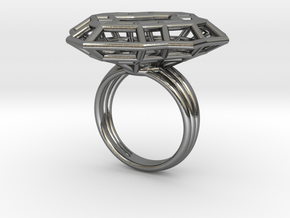 Weave Geometric Ring in Polished Silver: 4.5 / 47.75