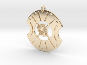 Mars' shield of arms (original) in 14k Gold Plated Brass