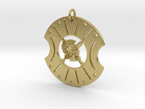 Mars' shield of arms (original) in Natural Brass