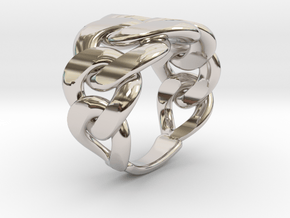 Chain Ring in Rhodium Plated Brass: 7 / 54