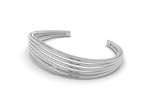 Lines in motion Bracelet in Fine Detail Polished Silver