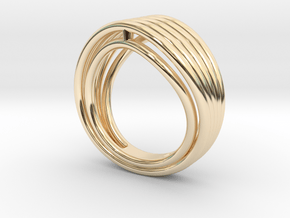 Lines in motion Ring in 14k Gold Plated Brass: 3.5 / 45.25