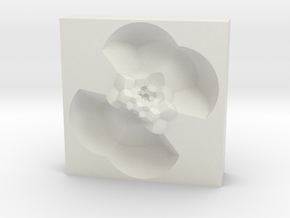 Dodecalplex, Hopf Meridian w South & Infinity in White Natural Versatile Plastic