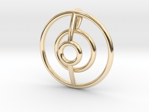 Pendant lines links in 14k Gold Plated Brass