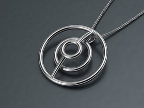 Pendant lines links in Rhodium Plated Brass