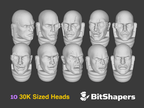 10x Hydra Sons : Bare 30k Marine Heads in Tan Fine Detail Plastic