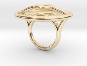 Ring lines links in 14k Gold Plated Brass: 3.5 / 45.25