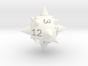 Morningstar D12 (rhombic) in White Smooth Versatile Plastic