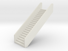 N Scale Station Stairs H25mm in White Natural Versatile Plastic