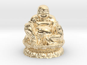 HOTEI BUDDHA Laughing Buddha in 14k Gold Plated Brass