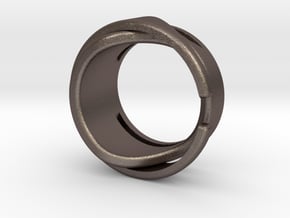 RING DESIGN in Polished Bronzed Silver Steel