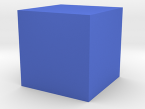 50 mm Cube in Blue Smooth Versatile Plastic