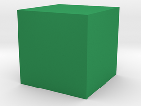 50 mm Cube in Green Smooth Versatile Plastic