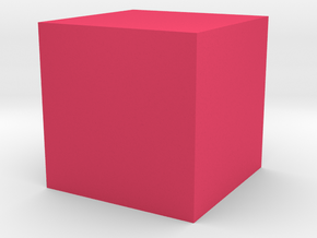 50 mm Cube in Pink Smooth Versatile Plastic