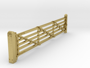 VR #1 Gate 18'6" (BRASS) [LH] with Lock Post 1:87 in Natural Brass