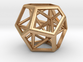 Skew Dodecahedron (D12), Regularoid in Natural Bronze