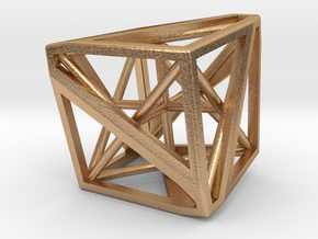 Skew Dodecahedron (D12), Cuboid in Natural Bronze