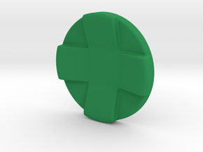 D-pad Button Topper - Concave 4-way large in Green Smooth Versatile Plastic