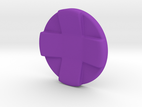 D-pad Button Topper - Concave 4-way large in Purple Smooth Versatile Plastic