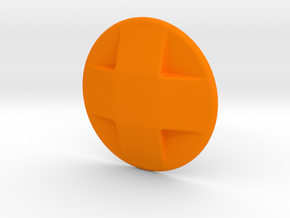 D-pad Button Topper - Convex 4-way large in Orange Smooth Versatile Plastic