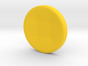 D-pad Button Topper - Concave 8-way large in Yellow Smooth Versatile Plastic