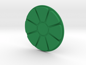 Circular Button Topper - large in Green Smooth Versatile Plastic