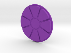 Circular Button Topper - large in Purple Smooth Versatile Plastic