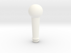 Joystick Stem with ball top in White Smooth Versatile Plastic