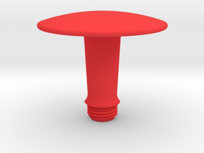 Joystick Stem with convex disc top - short in Red Smooth Versatile Plastic