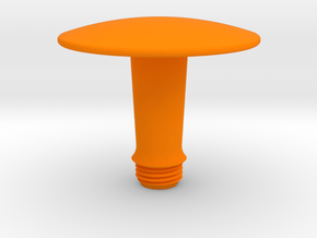 Joystick Stem with convex disc top - short in Orange Smooth Versatile Plastic