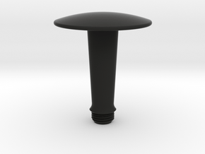Joystick Stem with convex disc top in Black Smooth Versatile Plastic