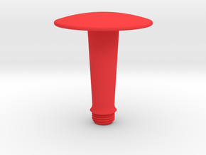 Joystick Stem with convex disc top in Red Smooth Versatile Plastic