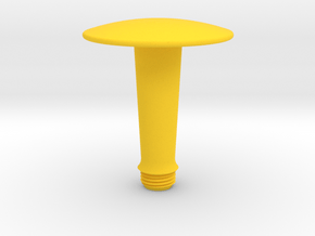 Joystick Stem with convex disc top in Yellow Smooth Versatile Plastic