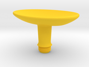 Joystick Stem with concave oval top - short in Yellow Smooth Versatile Plastic