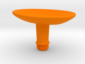 Joystick Stem with concave oval top - short in Orange Smooth Versatile Plastic