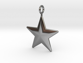 Star Pendant in Fine Detail Polished Silver