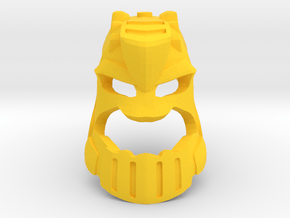 Skakdi Face (Iron) in Yellow Smooth Versatile Plastic