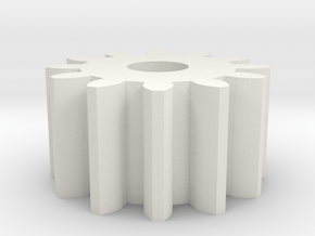 Gear Assembly in White Natural Versatile Plastic